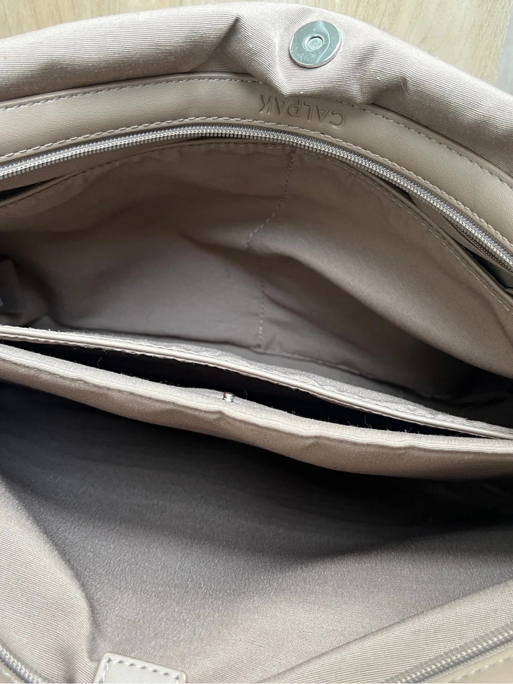 CALPAK Haven 16" Laptop Work Travel Tote Bag in Taupe - Picture 15 of 16